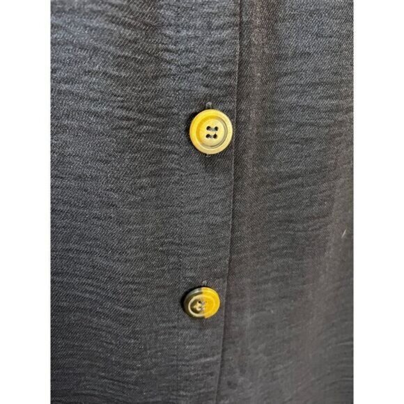 NWOT SOHO Navy Linen Look‎ Button Up Midi Skirt Medium - Picture 4 of 4